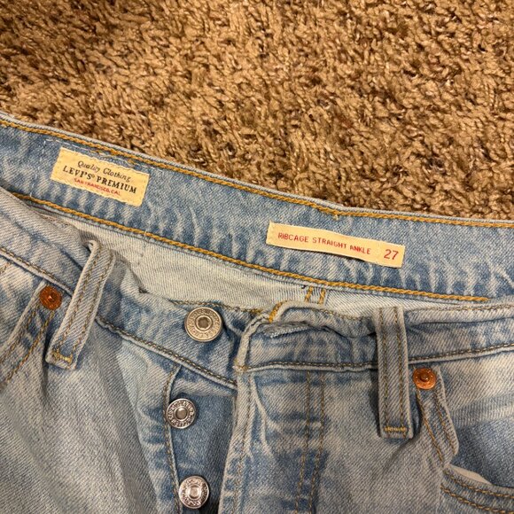 Ribcage Straight Ankle Performance Cool Women's Jeans Size 27 - Picture 5 of 6